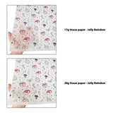 Tissue pattern paper Christmas Jolly Reindeer 17 g/m² vs 28 g/m² transparency comparison, size 50x75cm
