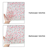 Tissue pattern paper Christmas Santa Party 17 g/m² vs 28 g/m² transparency comparison, size 50x75cm