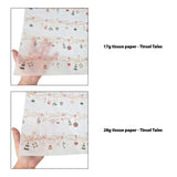 Tissue pattern paper Christmas Tinsel Tales 17 g/m² vs 28 g/m² transparency comparison, size 50x75cm