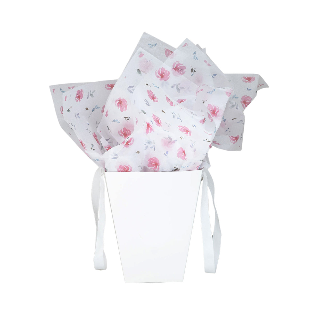 Tissue paper Peony Mist, placed in a paper bag, 17gsm – size 50x75cm