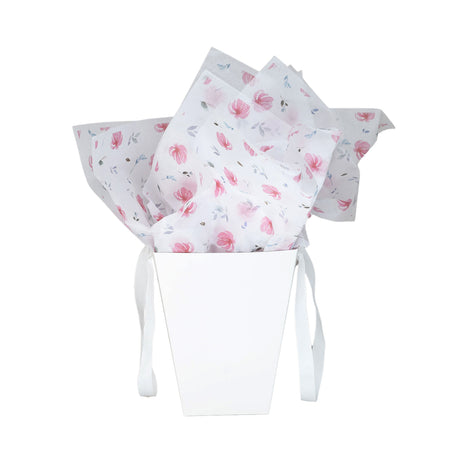 Tissue paper Peony Mist, placed in a paper bag, 17gsm – size 50x75cm