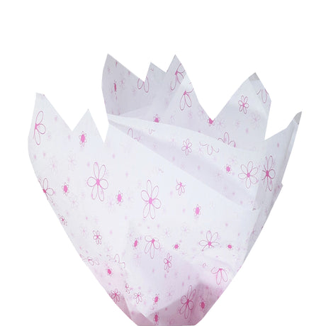 Tissue paper Pink Bubble, fan arrangement, 17gsm – size 50x75cm