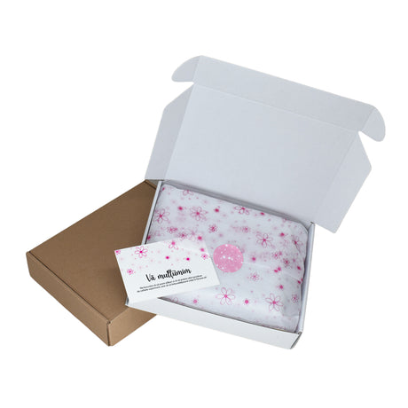 Tissue paper Pink Bubble, in shipping box with sticker and thank you card, 17gsm – size 50x75cm