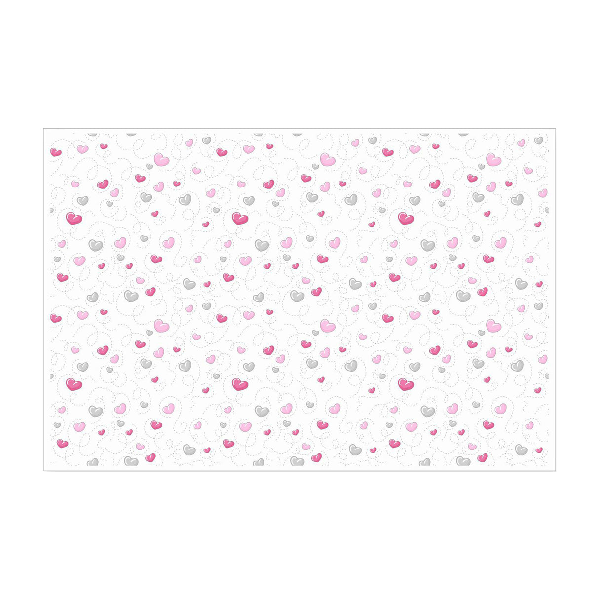 Tissue paper Pink Heart Trails, open sheet, 17gsm – size 50x75cm
