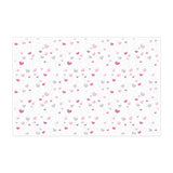 Tissue paper Pink Heart Trails, open sheet, 17gsm – size 50x75cm