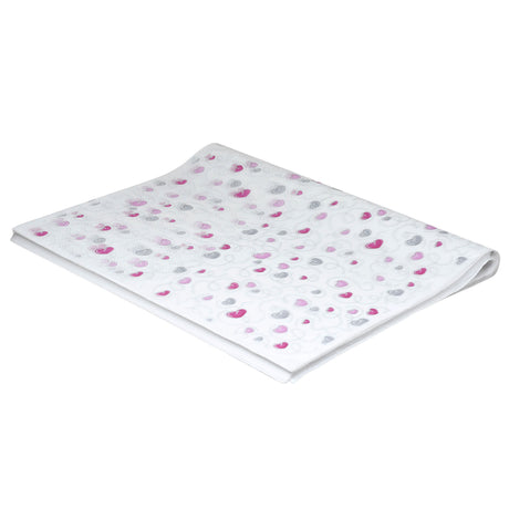 Tissue paper Pink Heart Trails, ream of sheets 17gsm – size 50x75cm