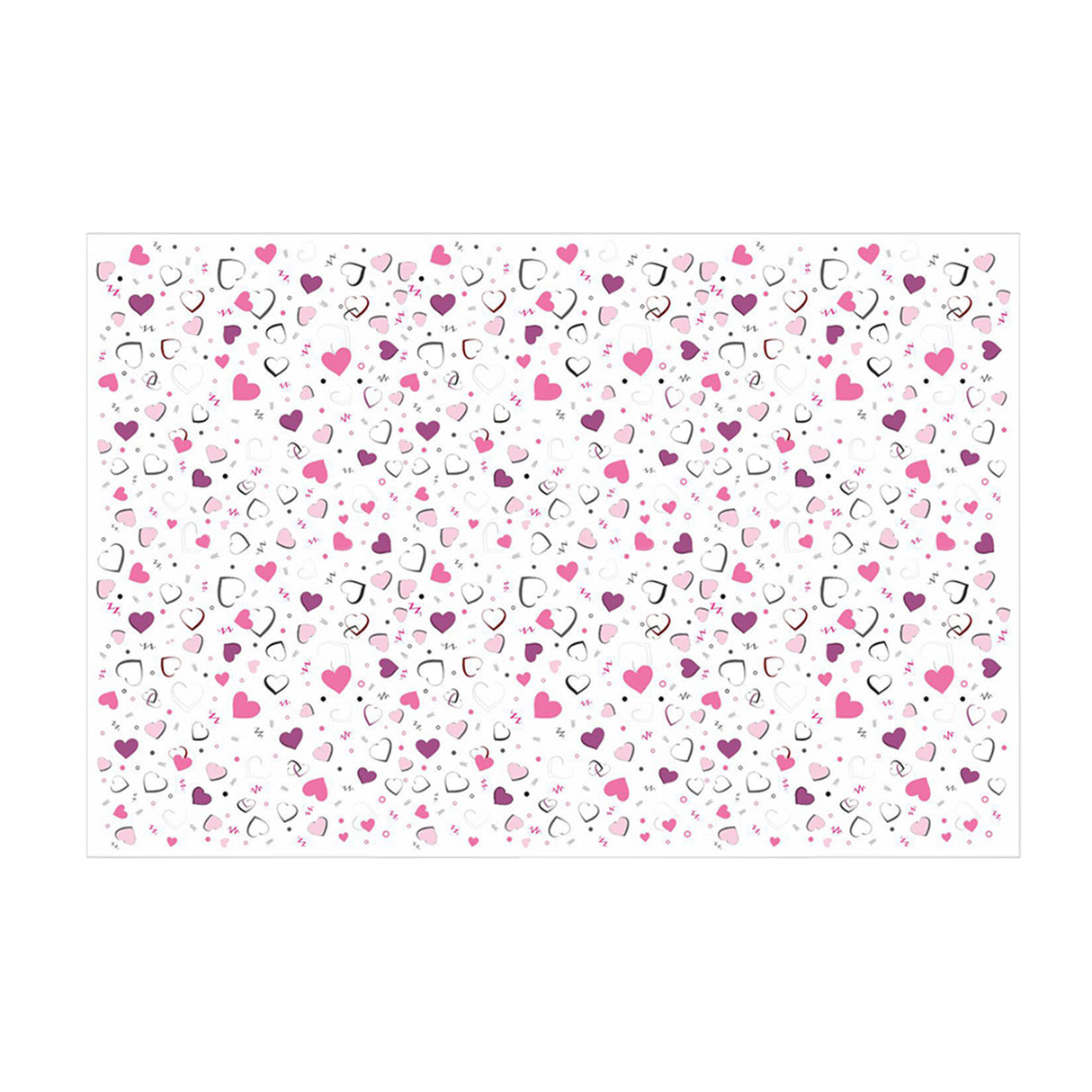 Tissue paper Pop Hearts, open sheet, 17gsm – size 50x75cm