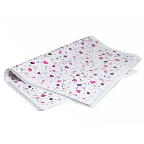 Tissue paper Pop Hearts, ream of folded sheets 17gsm – size 50x75cm