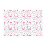 Tissue paper Sketchy Hearts, open sheet, 17gsm – size 50x75cm