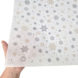 Tissue paper Snowflakes & Sparkles Christmas, texture and transparency, 28gsm – size 50x75cm