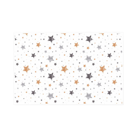Tissue paper Star Doodle Night Christmas, open sheet, 28gsm – size 50x75cm