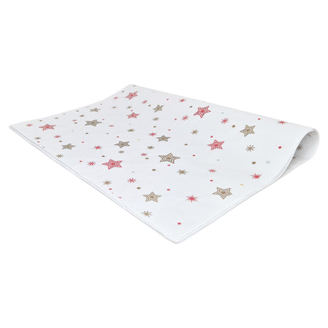 Tissue paper Star Parade Christmas, ream of folded sheets 28gsm – size 50x75cm