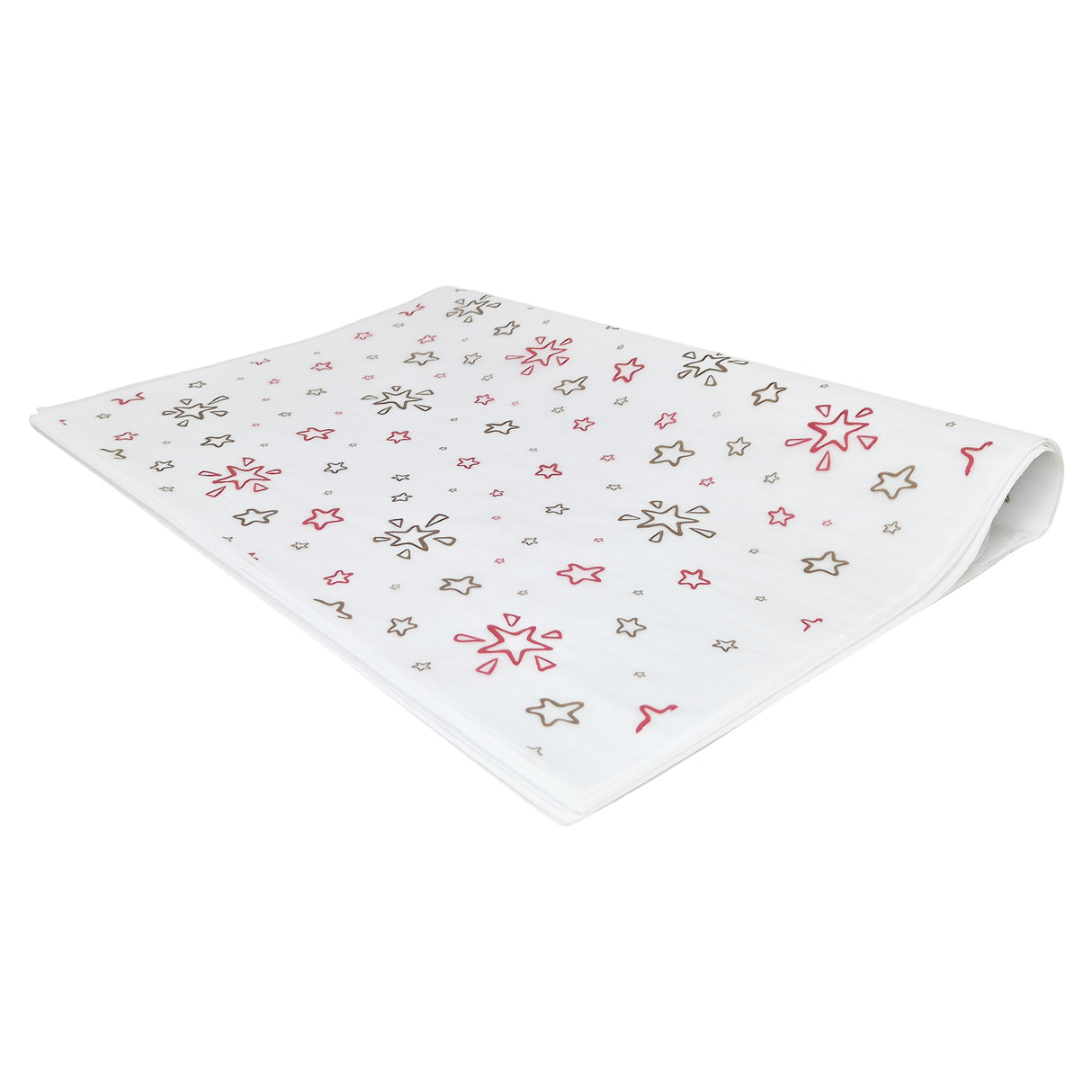 Tissue paper Star Sprinkle Christmas, ream of folded sheets 17gsm – size 50x75cm