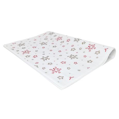 Tissue paper Star Sprinkle Christmas, ream of folded sheets 17gsm – size 50x75cm