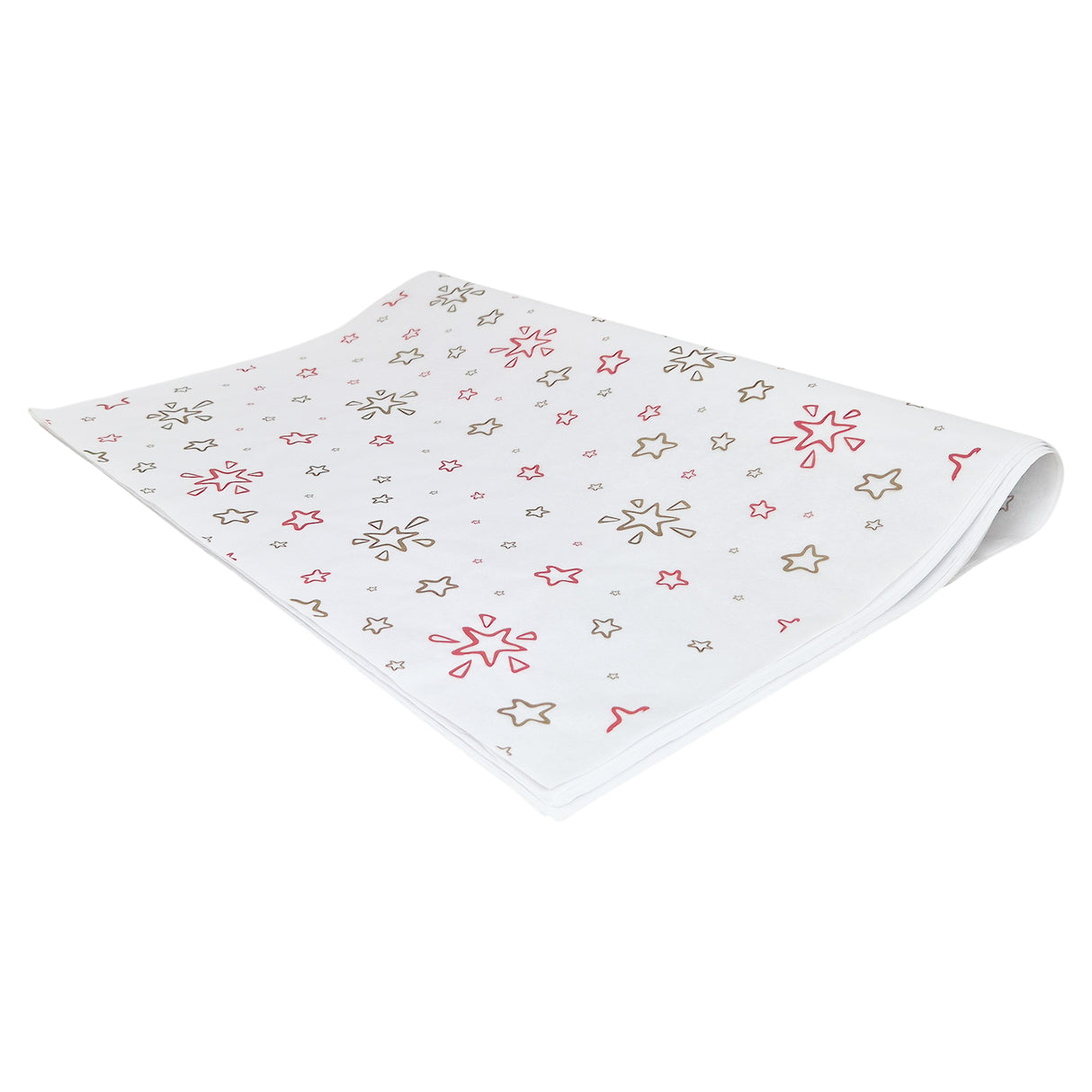 Tissue paper Star Sprinkle Christmas, ream of folded sheets 28gsm – size 50x75cm
