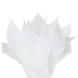 Plain tissue paper white, fan arrangement, 17gsm – size 50x75cm