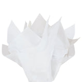 Plain tissue paper white, fan arrangement, 17gsm – size 50x75cm