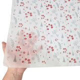 Tissue paper Winter Berries Christmas, texture and transparency, 17gsm – size 50x75cm