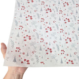 Tissue paper Winter Berries Christmas, texture and transparency, 28gsm – size 50x75cm