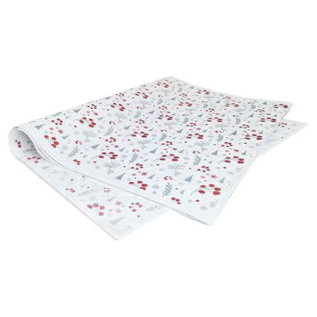Tissue paper Winter Berries Christmas, ream of sheets 28gsm – size 50x75cm