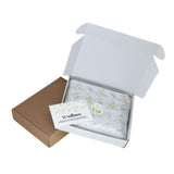 Tissue paper Yellow Tulip, in shipping box with sticker and thank you card, 17gsm – size 50x75cm