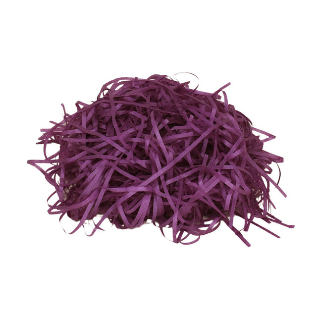 Violet tissue paper shred filler for gift boxes