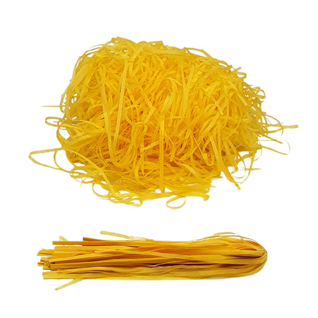 Yellow  shredded tissue paper for gift packaging