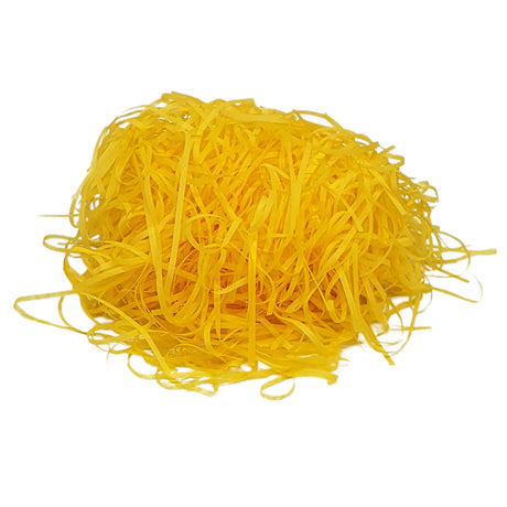 Yellow  tissue paper shred filler for gift boxes